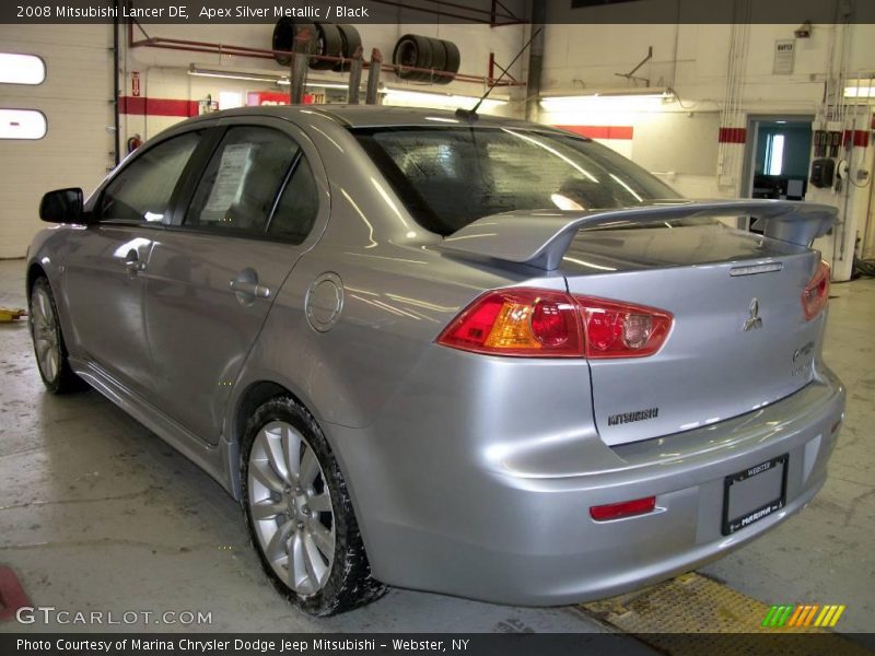 Apex Silver Metallic / Black 2008 Mitsubishi Lancer DE