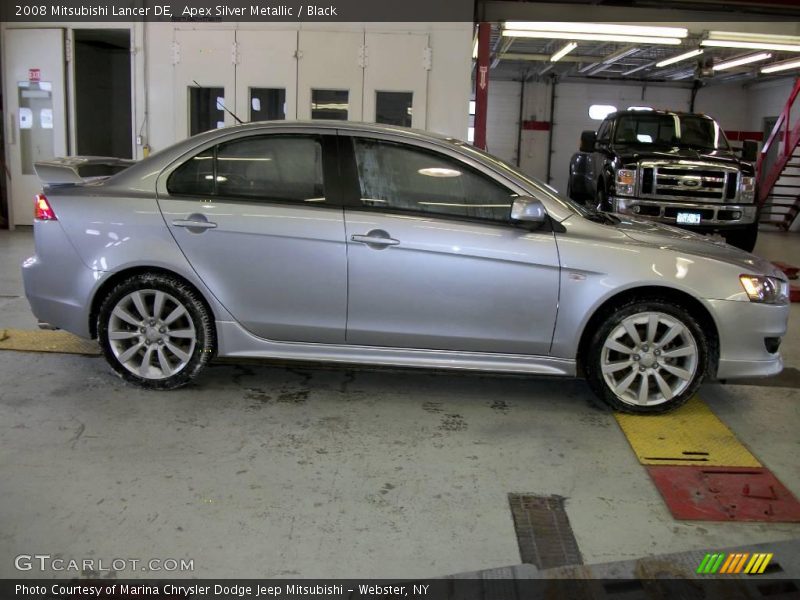 Apex Silver Metallic / Black 2008 Mitsubishi Lancer DE
