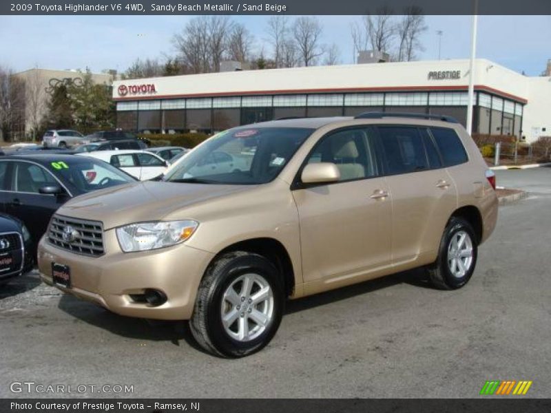 Sandy Beach Metallic / Sand Beige 2009 Toyota Highlander V6 4WD