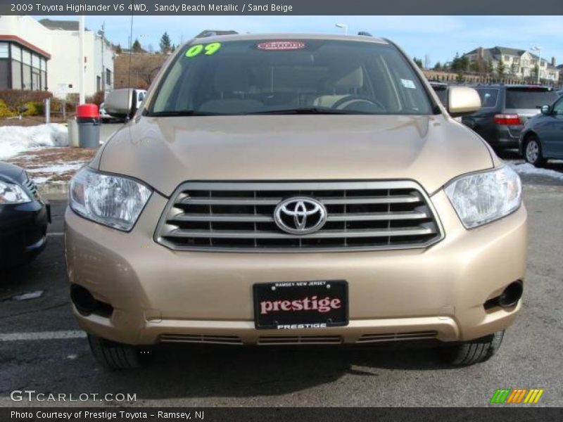Sandy Beach Metallic / Sand Beige 2009 Toyota Highlander V6 4WD