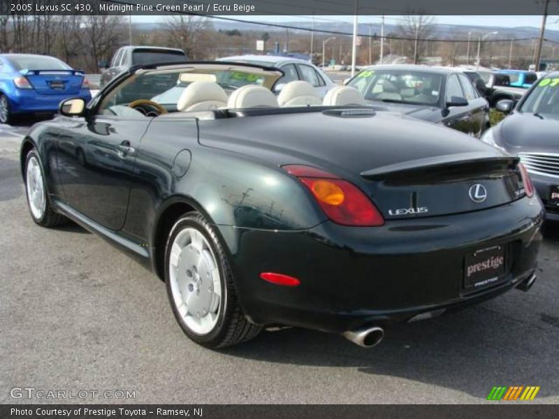 Midnight Pine Green Pearl / Ecru Beige 2005 Lexus SC 430