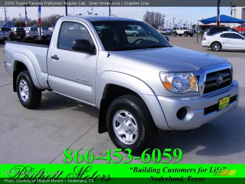 Silver Streak Mica / Graphite Gray 2009 Toyota Tacoma PreRunner Regular Cab