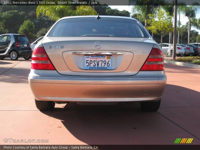 Desert Silver Metallic / Java 2001 Mercedes-Benz S 500 Sedan