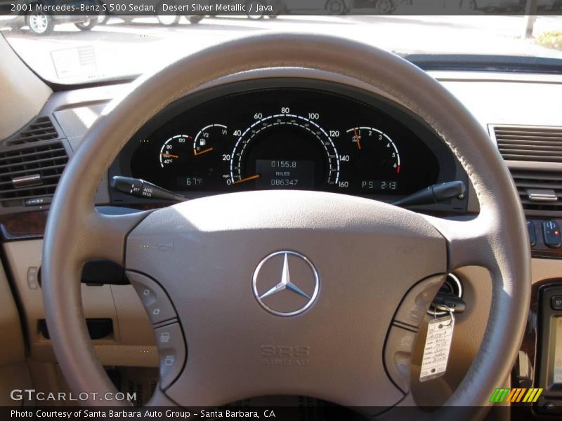 Desert Silver Metallic / Java 2001 Mercedes-Benz S 500 Sedan
