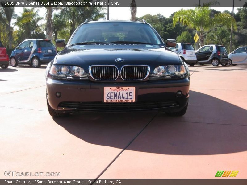 Black Sapphire Metallic / Grey 2005 BMW 3 Series 325i Wagon