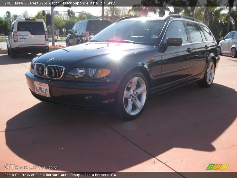 Black Sapphire Metallic / Grey 2005 BMW 3 Series 325i Wagon