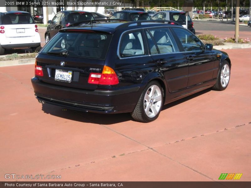 Black Sapphire Metallic / Grey 2005 BMW 3 Series 325i Wagon