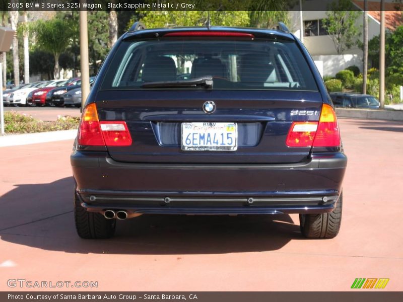 Black Sapphire Metallic / Grey 2005 BMW 3 Series 325i Wagon