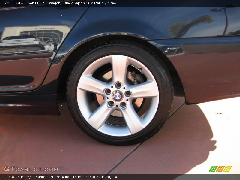 Black Sapphire Metallic / Grey 2005 BMW 3 Series 325i Wagon