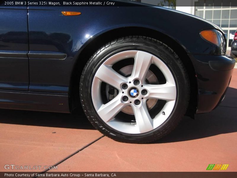 Black Sapphire Metallic / Grey 2005 BMW 3 Series 325i Wagon