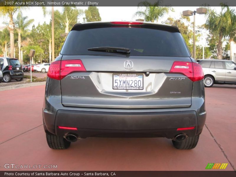 Nimbus Gray Metallic / Ebony 2007 Acura MDX Sport