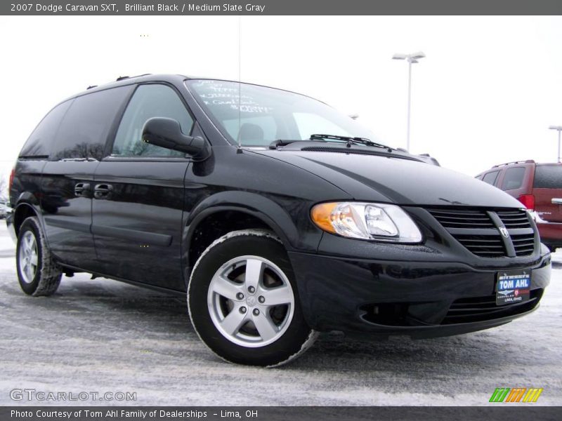 Brilliant Black / Medium Slate Gray 2007 Dodge Caravan SXT