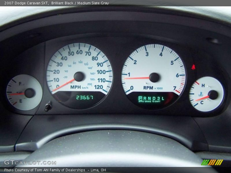 Brilliant Black / Medium Slate Gray 2007 Dodge Caravan SXT