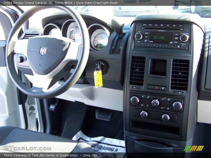 Stone White / Dark Slate Gray/Light Shale 2009 Dodge Grand Caravan SE