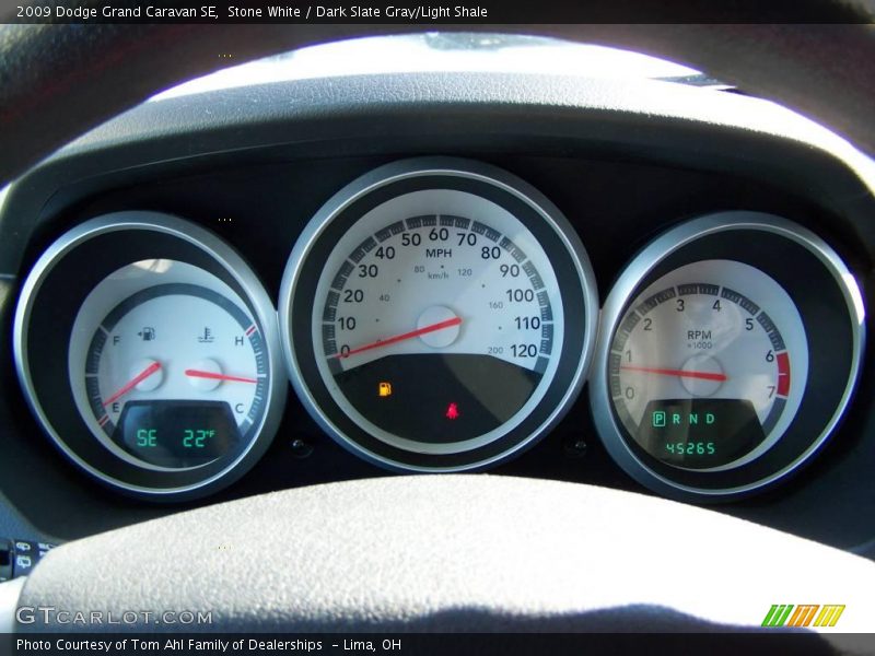Stone White / Dark Slate Gray/Light Shale 2009 Dodge Grand Caravan SE