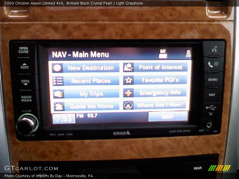 Brilliant Black Crystal Pearl / Light Graystone 2009 Chrysler Aspen Limited 4x4