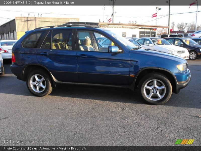 Topaz Blue Metallic / Beige 2003 BMW X5 3.0i
