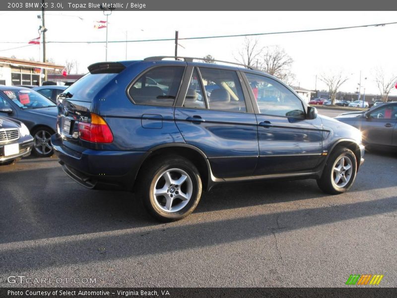 Topaz Blue Metallic / Beige 2003 BMW X5 3.0i
