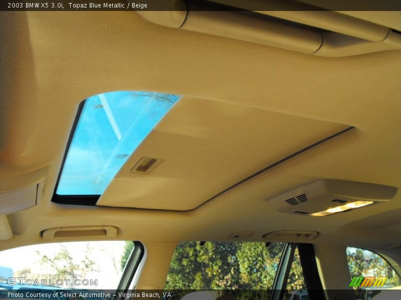 Topaz Blue Metallic / Beige 2003 BMW X5 3.0i
