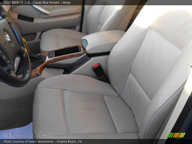Topaz Blue Metallic / Beige 2003 BMW X5 3.0i
