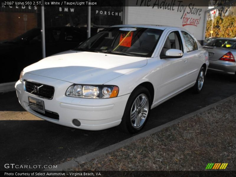 Ice White / Taupe/Light Taupe 2007 Volvo S60 2.5T