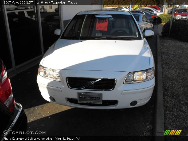Ice White / Taupe/Light Taupe 2007 Volvo S60 2.5T
