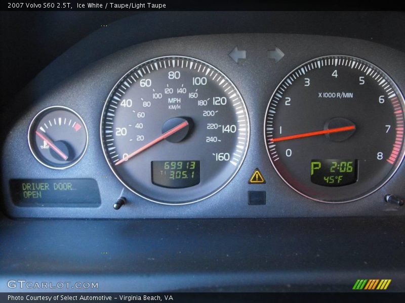 Ice White / Taupe/Light Taupe 2007 Volvo S60 2.5T