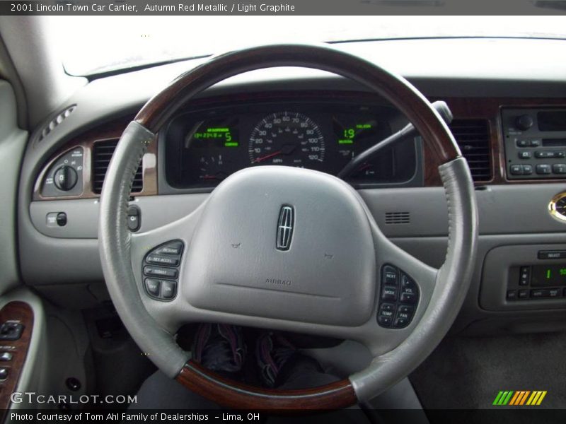 Autumn Red Metallic / Light Graphite 2001 Lincoln Town Car Cartier