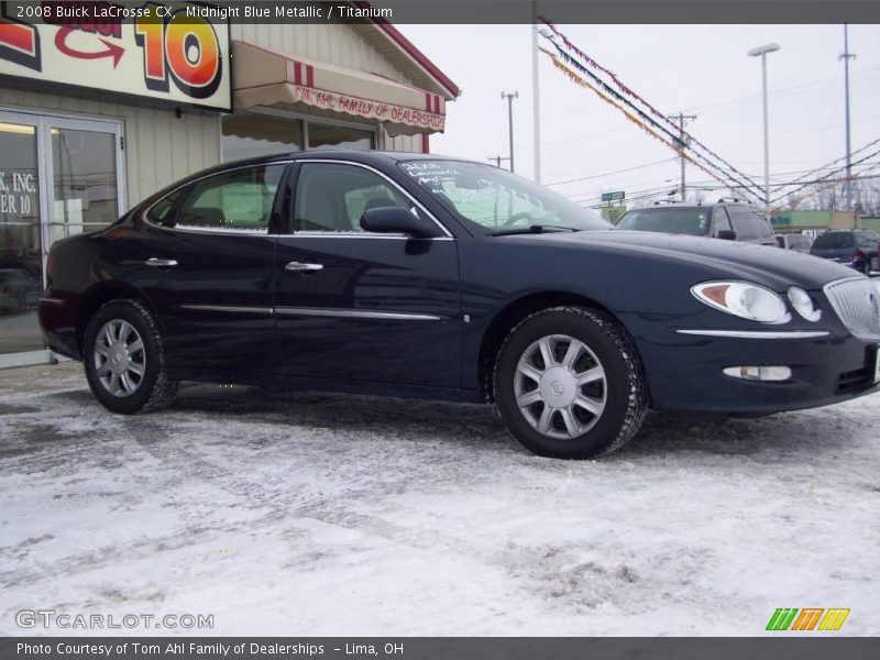 Midnight Blue Metallic / Titanium 2008 Buick LaCrosse CX