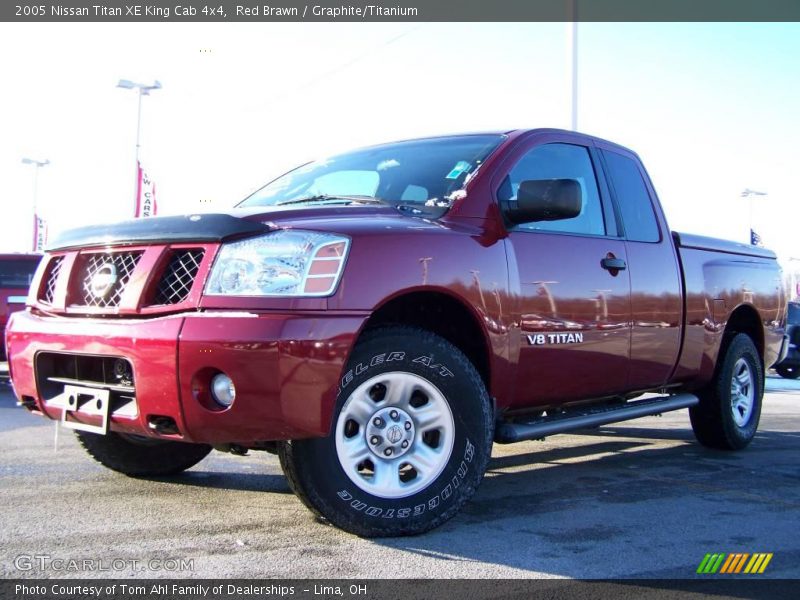 Red Brawn / Graphite/Titanium 2005 Nissan Titan XE King Cab 4x4