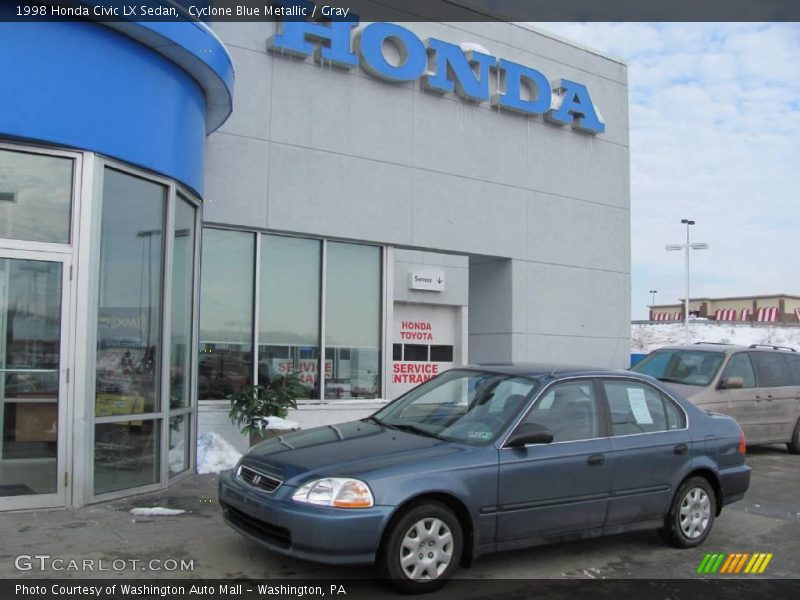 Cyclone Blue Metallic / Gray 1998 Honda Civic LX Sedan