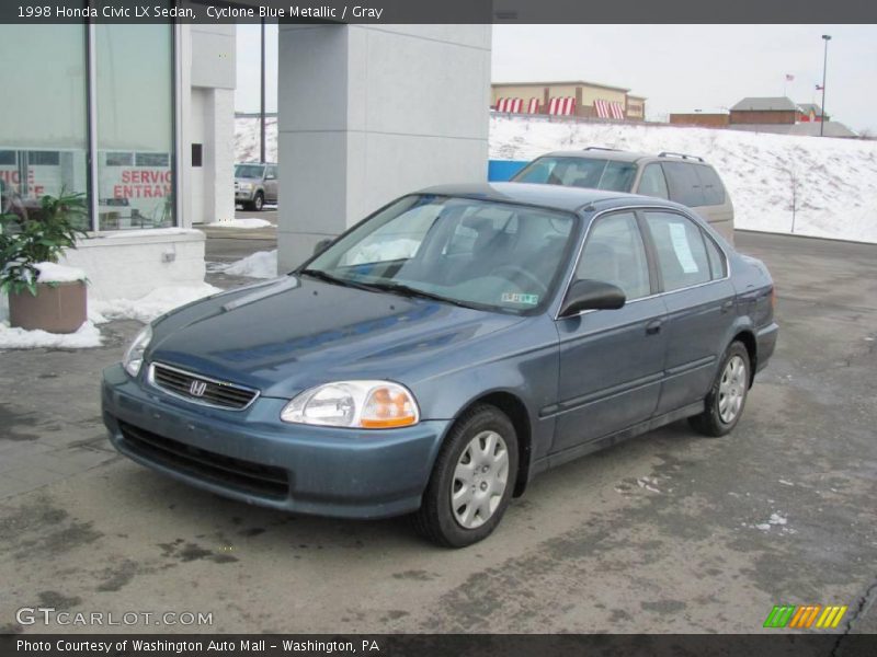 Cyclone Blue Metallic / Gray 1998 Honda Civic LX Sedan