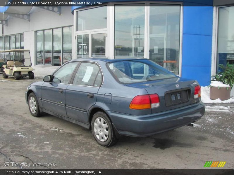 Cyclone Blue Metallic / Gray 1998 Honda Civic LX Sedan