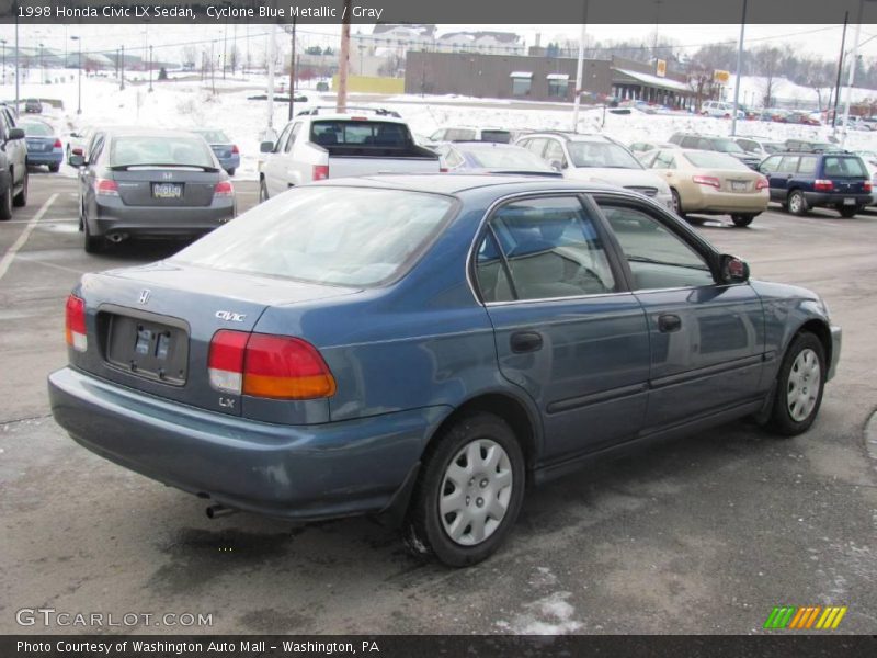 Cyclone Blue Metallic / Gray 1998 Honda Civic LX Sedan