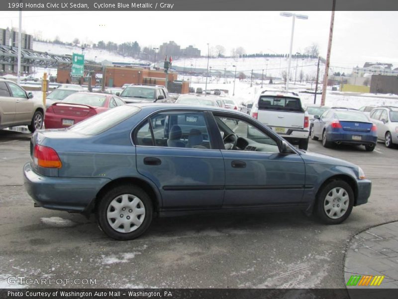 Cyclone Blue Metallic / Gray 1998 Honda Civic LX Sedan