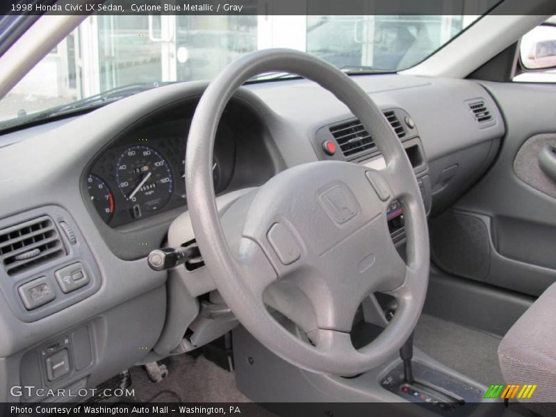 Cyclone Blue Metallic / Gray 1998 Honda Civic LX Sedan