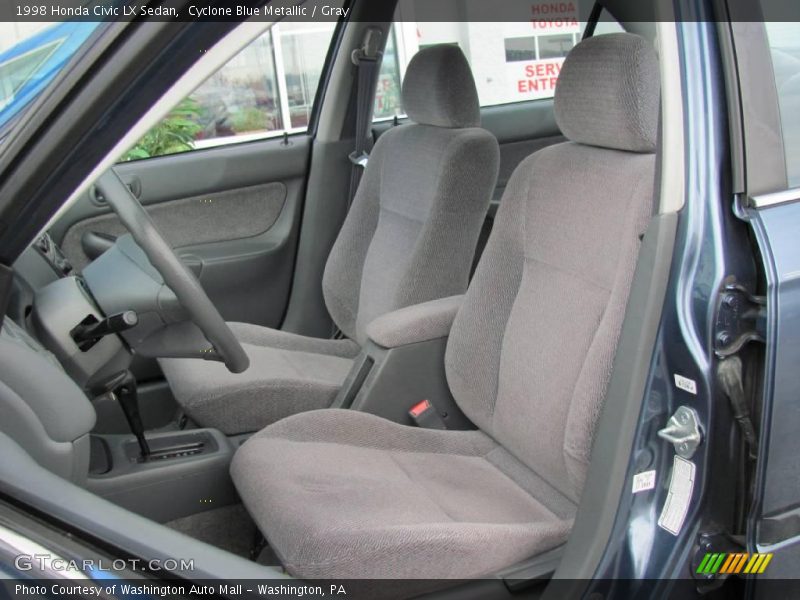 Cyclone Blue Metallic / Gray 1998 Honda Civic LX Sedan