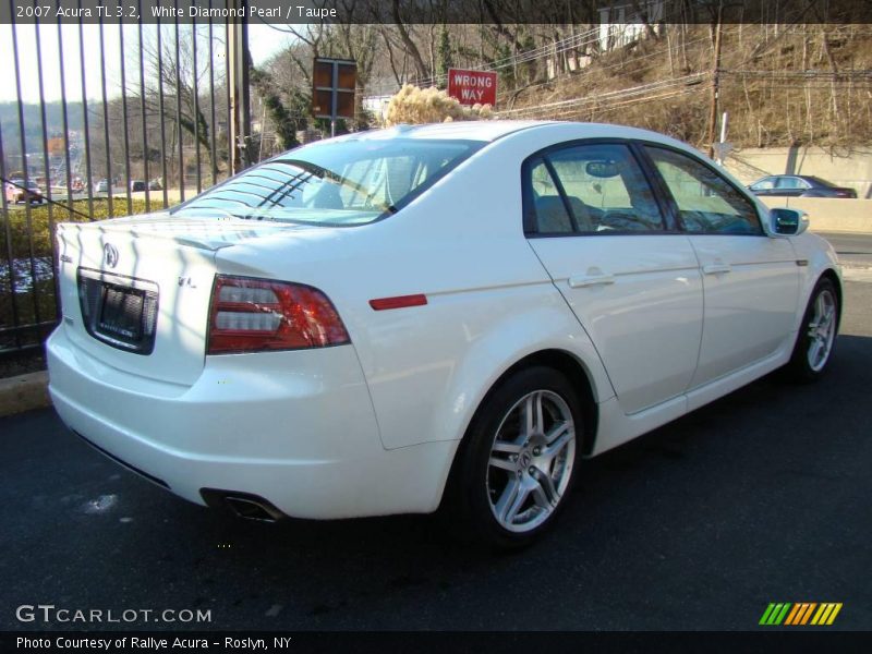 White Diamond Pearl / Taupe 2007 Acura TL 3.2