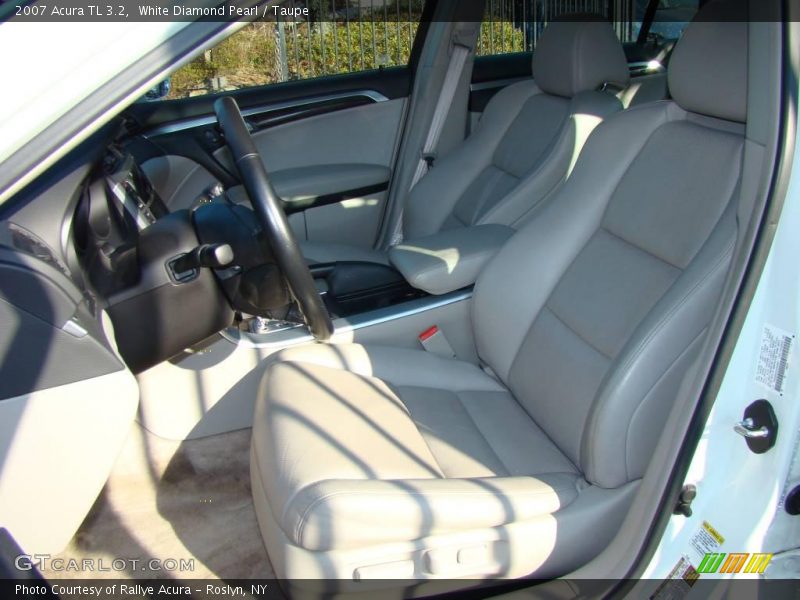 White Diamond Pearl / Taupe 2007 Acura TL 3.2