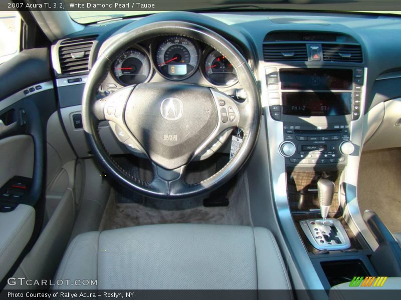 White Diamond Pearl / Taupe 2007 Acura TL 3.2