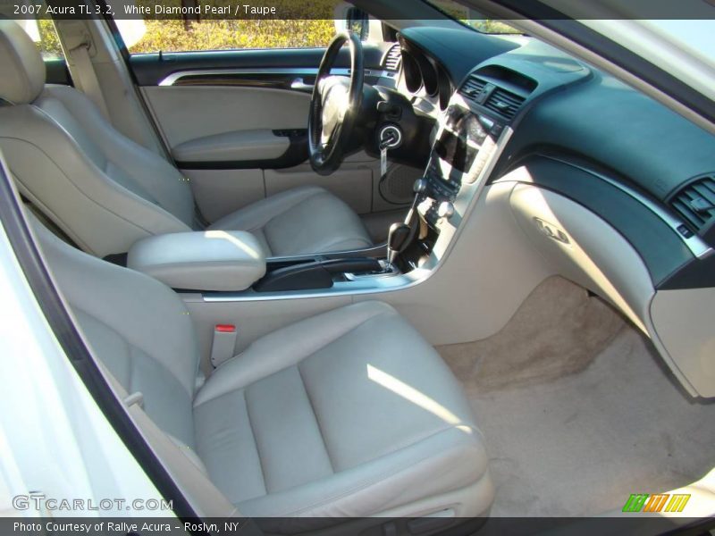White Diamond Pearl / Taupe 2007 Acura TL 3.2