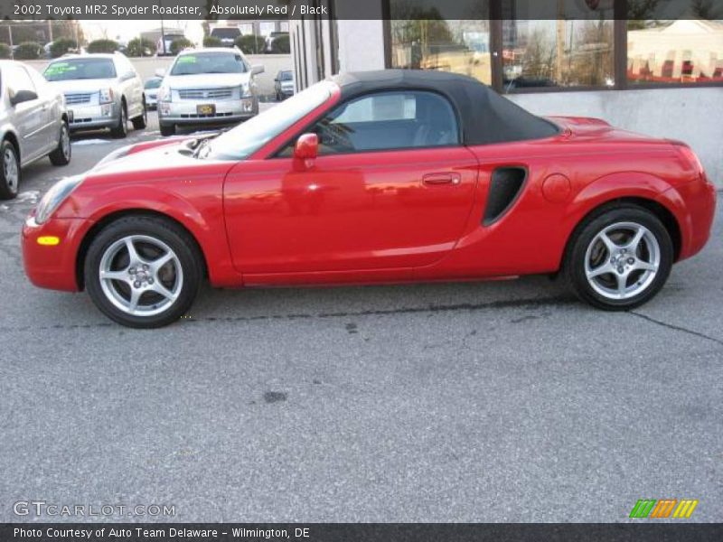 Absolutely Red / Black 2002 Toyota MR2 Spyder Roadster