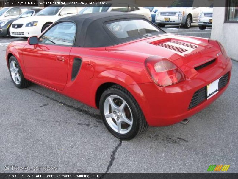 Absolutely Red / Black 2002 Toyota MR2 Spyder Roadster