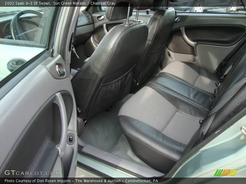 Sun Green Metallic / Charcoal Gray 2002 Saab 9-3 SE Sedan