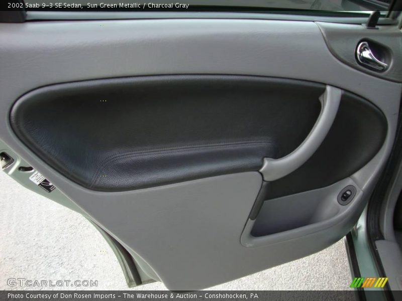 Sun Green Metallic / Charcoal Gray 2002 Saab 9-3 SE Sedan