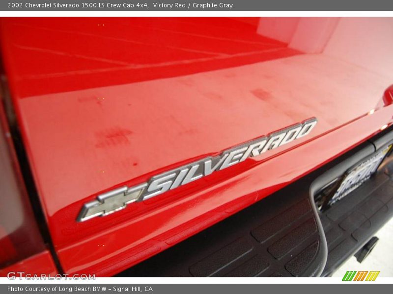 Victory Red / Graphite Gray 2002 Chevrolet Silverado 1500 LS Crew Cab 4x4