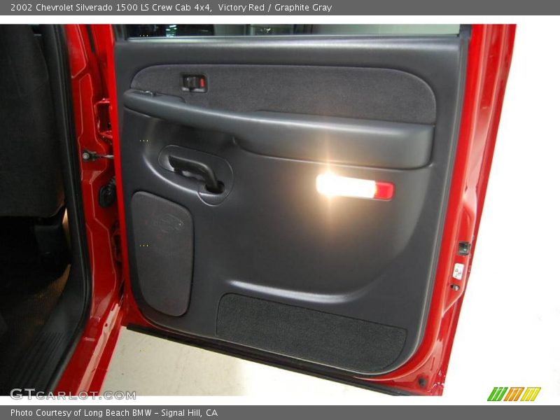 Victory Red / Graphite Gray 2002 Chevrolet Silverado 1500 LS Crew Cab 4x4