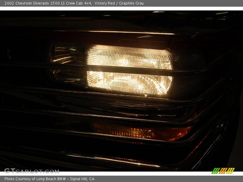 Victory Red / Graphite Gray 2002 Chevrolet Silverado 1500 LS Crew Cab 4x4