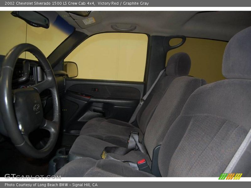 Victory Red / Graphite Gray 2002 Chevrolet Silverado 1500 LS Crew Cab 4x4