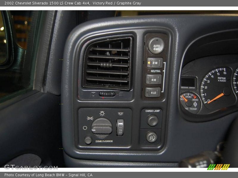 Victory Red / Graphite Gray 2002 Chevrolet Silverado 1500 LS Crew Cab 4x4